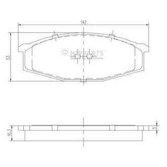 Колодки гальмівні дискові, комплект NIPPARTS J3601034