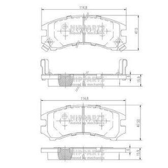 Гальмівні колодки NIPPARTS J3601035 (фото 1)