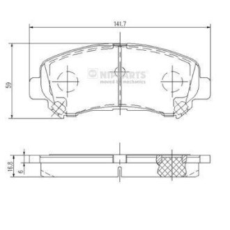 Гальмiвнi колодки дисковi NIPPARTS J3601096 (фото 1)