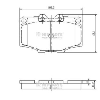 Гальмівні колодки NIPPARTS J3602036