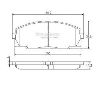 Гальмiвнi колодки дисковi NIPPARTS J3602076