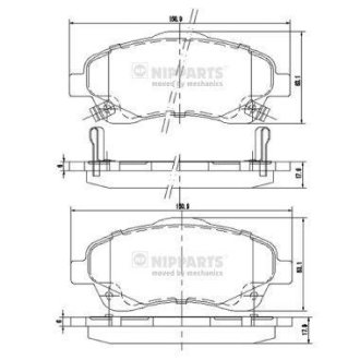 Гальмiвнi колодки дисковi NIPPARTS J3602112 (фото 1)