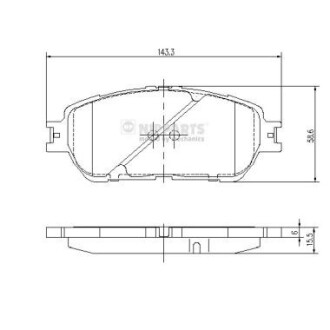 Гальмiвнi колодки дисковi NIPPARTS J3602121