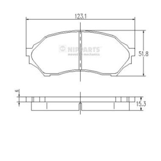 Колодки гальмівні дискові, комплект NIPPARTS J3603047