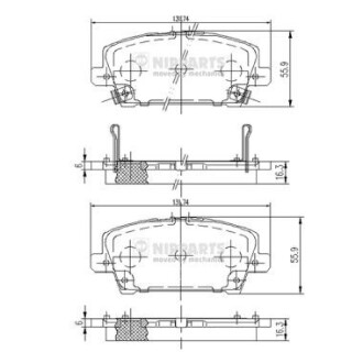 Гальмiвнi колодки дискові NIPPARTS J3604065