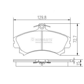 Колодки гальмівні дискові, комплект NIPPARTS J3605036