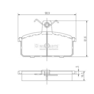 Колодки гальмівні дискові, комплект NIPPARTS J3608008