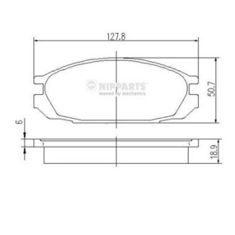 Колодки гальмівні дискові, комплект NIPPARTS J3611032