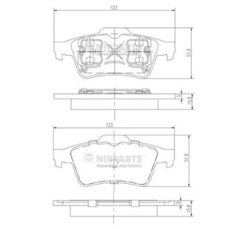 Гальмівні колодки NIPPARTS J3611045