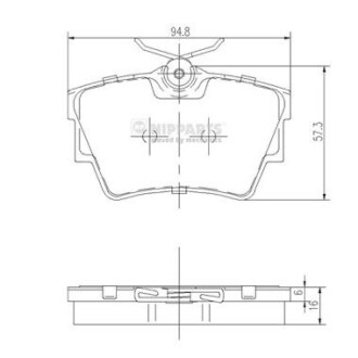 Гальмiвнi колодки дисковi NIPPARTS J3611047