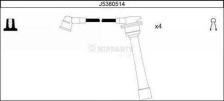 Комплект проводов зажигания NIPPARTS J5380514