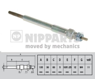 Свічка розжарення NIPPARTS J5710502