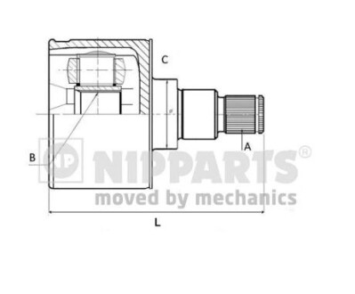 Шарнирный комплект, приводной вал NIPPARTS N2830902