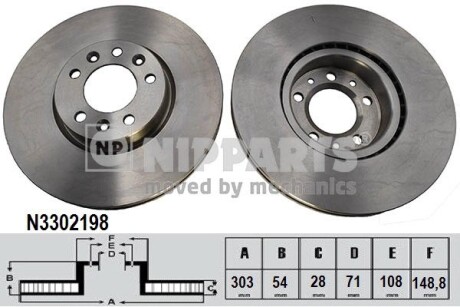 Гальмiвнi диски NIPPARTS N3302198