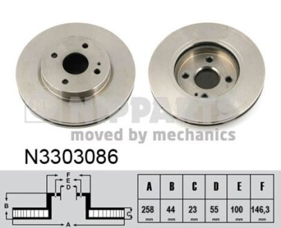 Гальмівний диск NIPPARTS N3303086