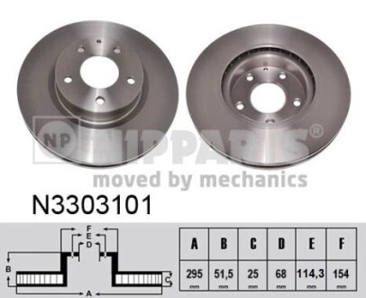 Тормозной диск NIPPARTS N3303101 (фото 1)