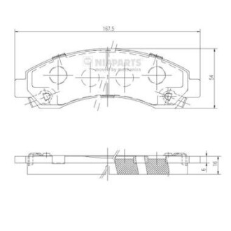 Гальмівні колодки NIPPARTS N3600801