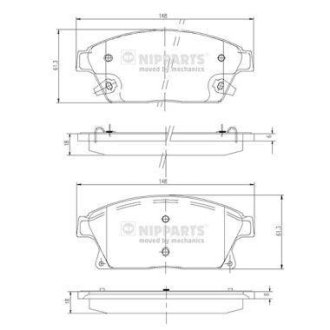 Гальмiвнi колодки дисковi NIPPARTS N3600915 (фото 1)