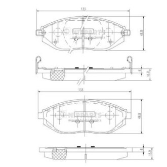 Гальмiвнi колодки дисковi NIPPARTS N3600916