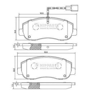 Гальмiвнi колодки дисковi NIPPARTS N3601105