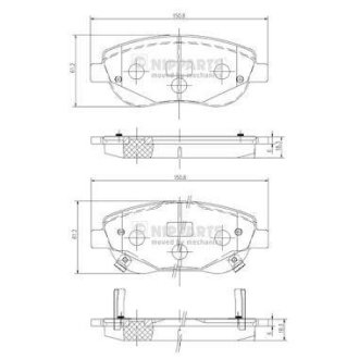 Гальмівні колодки NIPPARTS N3602135