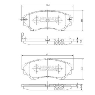 Гальмівні колодки NIPPARTS N3603069