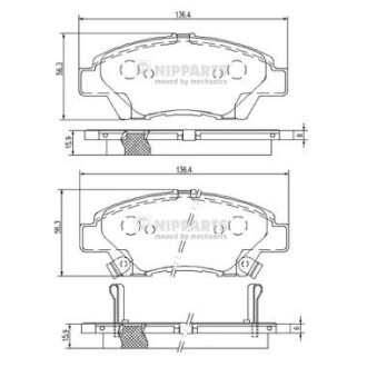 Гальмівні колодки NIPPARTS N3604068