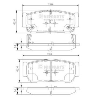 Гальмiвнi колодки дискові NIPPARTS N3610402