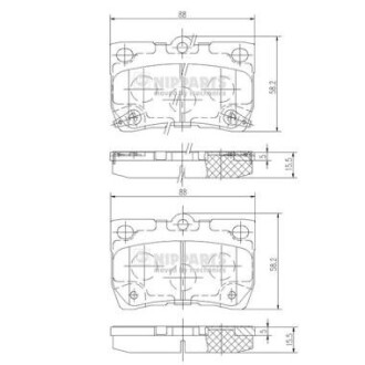 Гальмівні колодки NIPPARTS N3612041