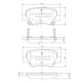 Гальмiвнi колодки дисковi NIPPARTS N3612042