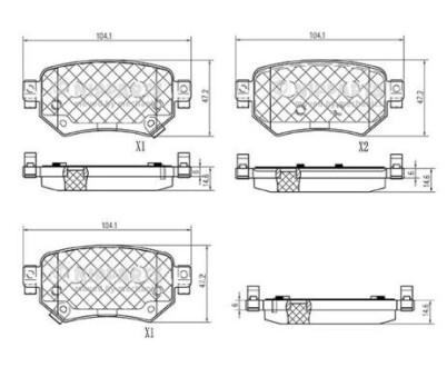 Гальмiвнi колодки дисковi NIPPARTS N3613028