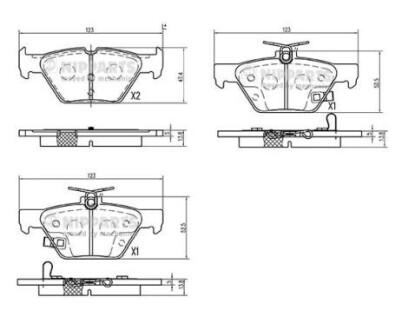 Гальмівні колодки NIPPARTS N3617008