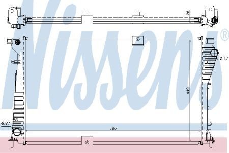 Радиатор, охлаждения дивгателя NISSENS 30709