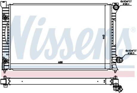 Радиатор, охлаждения дивгателя NISSENS 60424