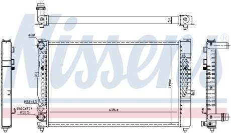 Радиатор, охлаждения дивгателя NISSENS 60491