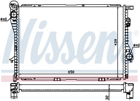 Радиатор, охлаждения дивгателя NISSENS 60603A