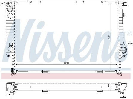 Радиатор, охлаждения дивгателя NISSENS 60693A