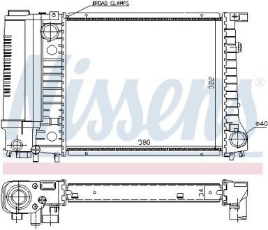 Радиатор, охлаждения дивгателя NISSENS 60729A