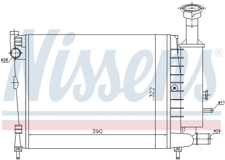 Радиатор, охлаждения дивгателя NISSENS 61354