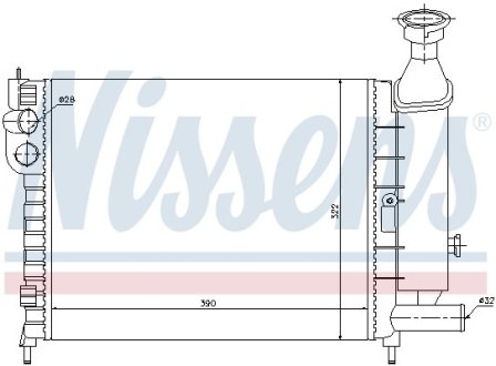 Радиатор, охлаждения дивгателя NISSENS 61372