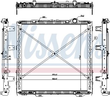 Радиатор, охлаждения дивгателя NISSENS 61449