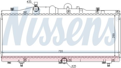 Радиатор, охлаждения дивгателя NISSENS 61671