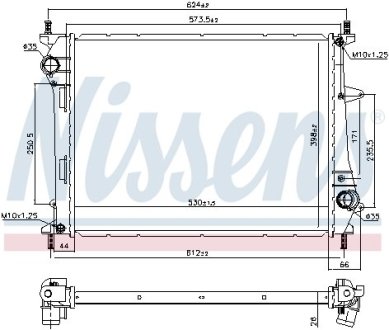 Радиатор, охлаждения дивгателя NISSENS 617867