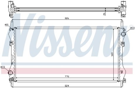 Радиатор, охлаждения дивгателя NISSENS 62043A