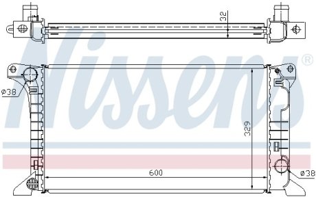 Радиатор, охлаждения дивгателя NISSENS 62369A