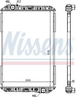 Радиатор, охлаждения дивгателя NISSENS 625710