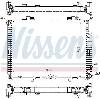 Радиатор, охлаждения дивгателя NISSENS 62611A