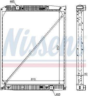 Радиатор, охлаждения дивгателя NISSENS 62649A