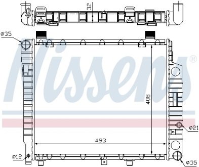 Радиатор, охлаждения дивгателя NISSENS 62754A