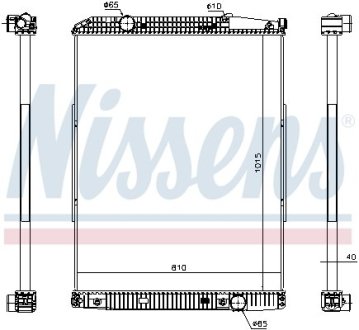 Радиатор, охлаждения дивгателя NISSENS 627910